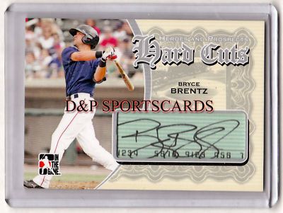 2011 Heroes & Prospects Hard Cuts Auto Bryce Brentz  