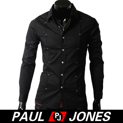 New Casual Mens Slim Fit Stylish Long Sleeve Formal dress Shirts 