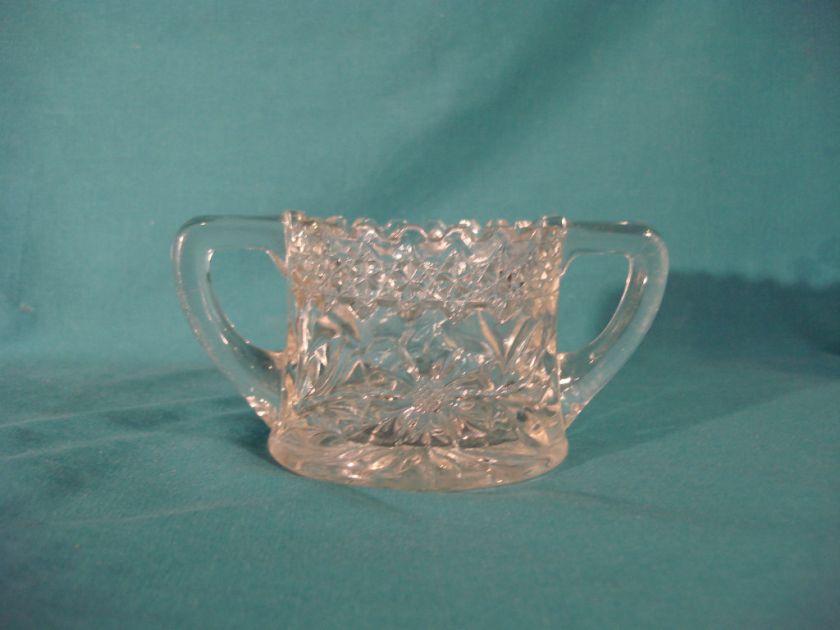 SUGAR BOWL LEAD CRYTAL GLASS SERVER COFFEE TEA DECORATIVE GLASS 