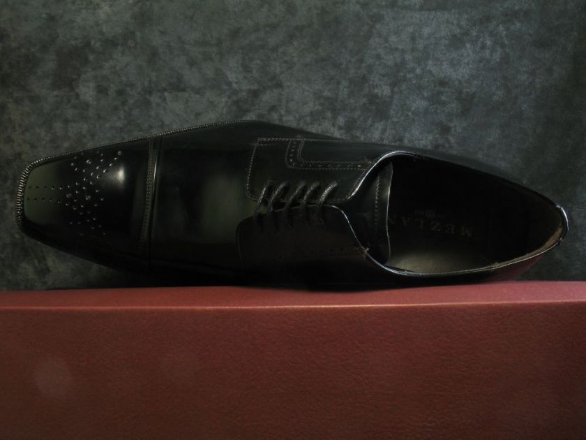   Mens DUKE II Black Italian Calfskin Captoe Oxfords *SALE*  