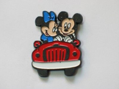 Mickey Mouse and Minnie Mouse Driving Car Collector Pin Badge  