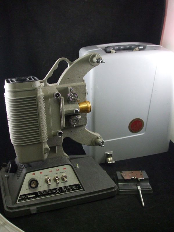 DEJUR USA 8MM MOVIE PROJECTOR MODEL 1000 B SPLICER VGC+  