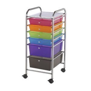 STORAGE ORGANIZER HOBBY SCRAPBOOK 6 DRAWER CART MOBILE  