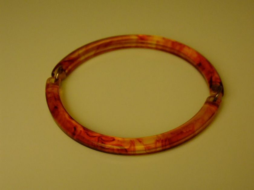   Rare Bakelite Catalin Bracelet Faux Tortoise Shell Brass Small Tested