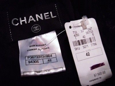 CHANEL FALL 2009 RUNWAY BLACK SEQUIN DRESS 42 NWT  