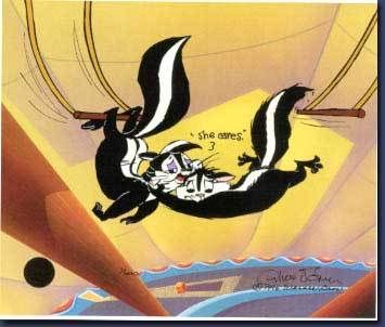 pepe le pew Kitty Catch Ltd Ed Cel Signed Chuck Jones  