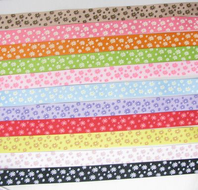 Daisy Eco Grosgrain Ribbons 5/8 16mm By Colour&QTY  