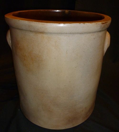 ANTIQUE HART SHERBURNE STONEWARE CROCK W BENNINGTON DEER  