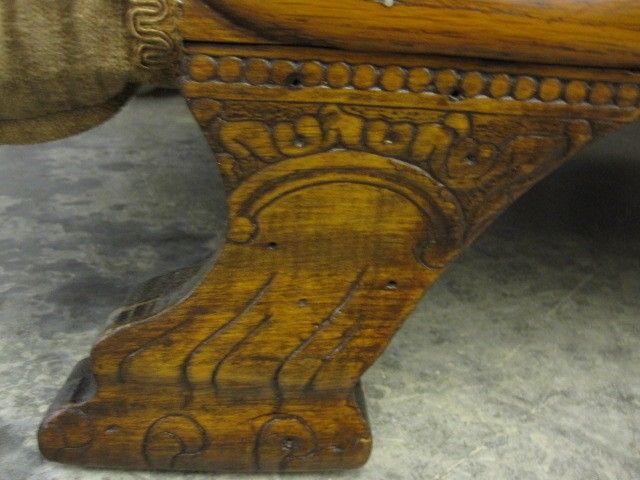 Antique Roman Sofa Couch Adjustable Arm Removable Back  