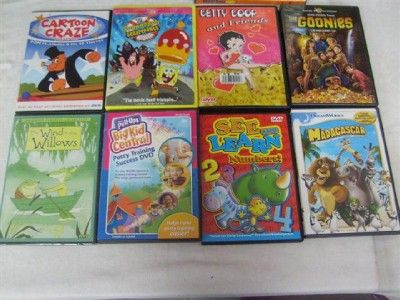 Huge Lot of 155 Kids DVD Movies Nemo Scooby Doo Garfield Thomas 