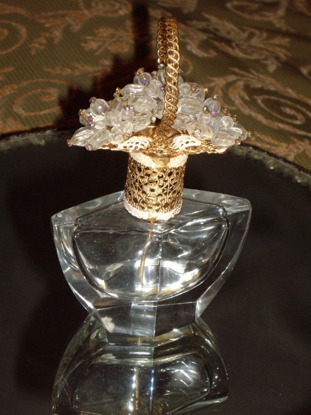 VINTAGE IRICE PERFUME BOTTLE~JEWELED RHINESTONE ATOMIZER~WEST GERMANY 