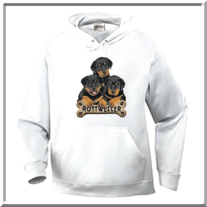 Rottweiler Puppies Dog Breed Bone SWEATSHIRT S 2X,3X,4X  