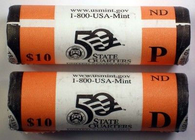 2006 P & D BU $.25 North Dakota OBW FRN Rolls  