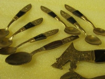 ASIAN BRASS PIECES SPOON BOTTLE OPENER DRAGON ETC  