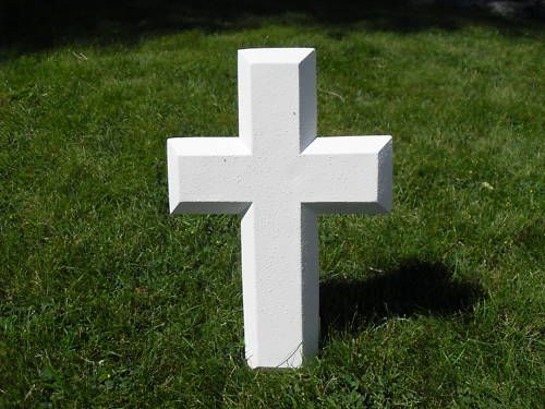 MEMORIAL CROSS ROADSIDE PET GRAVE MARKER HEADSTONE  