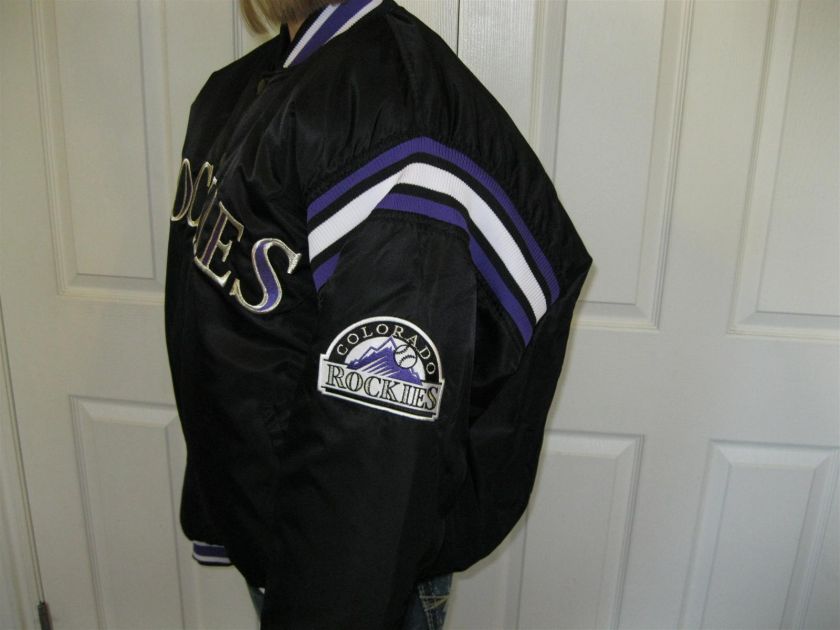 Brand New Colorado Rockies Baseball Starter Jacket XL Large Diamond 