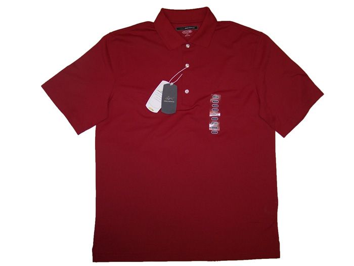 Greg Norman Play Dry Golf Polo Shirt Large Red NWT *  
