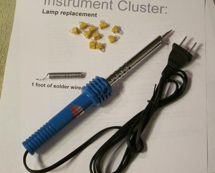   Cluster BULB REPLACEMENT KIT . Gauge speedometer lamp repair  