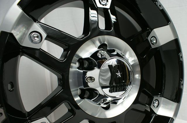 17 x 9 Inch Black KMC XD Series Spy Wheels Rims Mach  