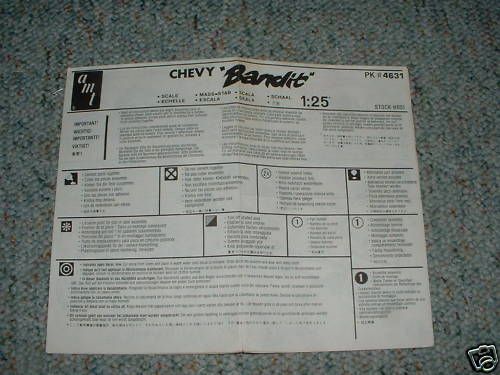 AMT 1/25 Chevy Bandit Instructions B.  