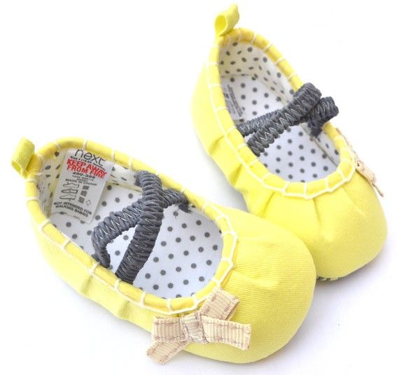 Yellow bow Mary Jane toddler baby girl shoes size 2 3 4  