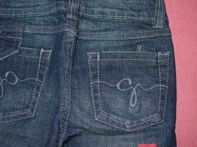 NWT GENUINE GIRLS DARK STONE GUESS JEANS SZ 8  