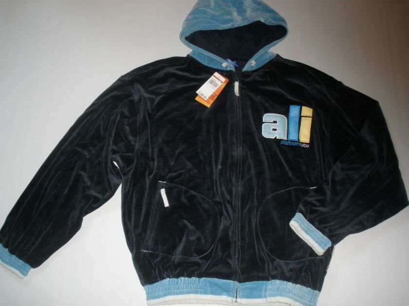 MUHAMMED ALI fubu VELOUR HOODIE  jacket L $149 NEW RARE LAST ONE 