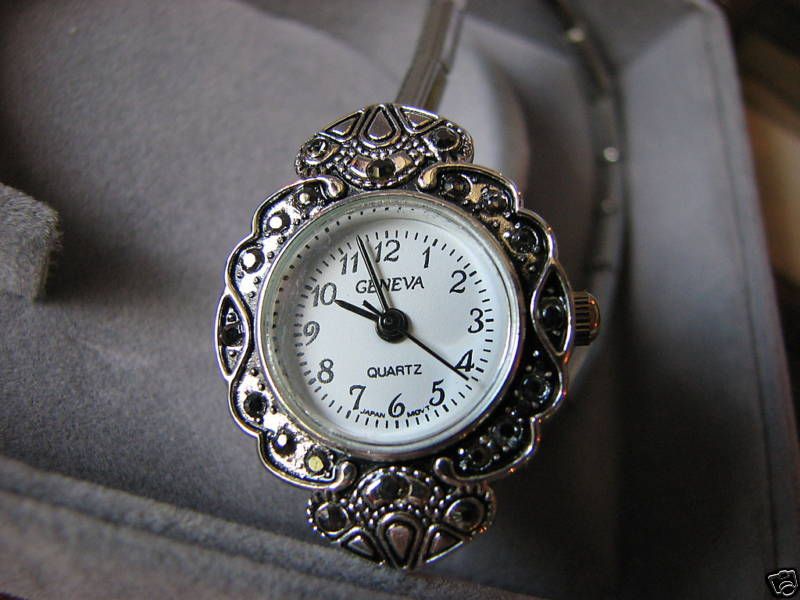 Marcasite Regal Ladies Round Quartz Watch  