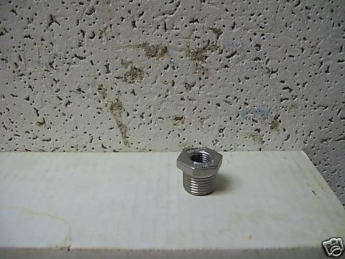 HEX BUSHING 150# 304 STAINLESS 1/2 X 3/8 NPT 