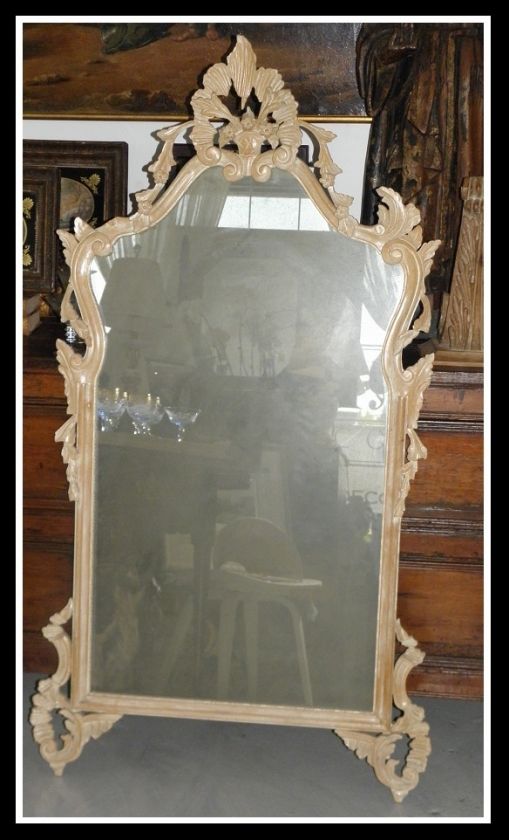 Vintage Cannell & Chaffin Italian Carved Wood Mirror NR  