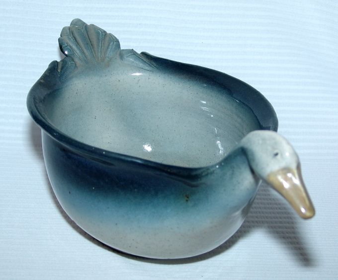 Unique Goose Duck Shape Pottery Bowl Flat Earth Pottery  