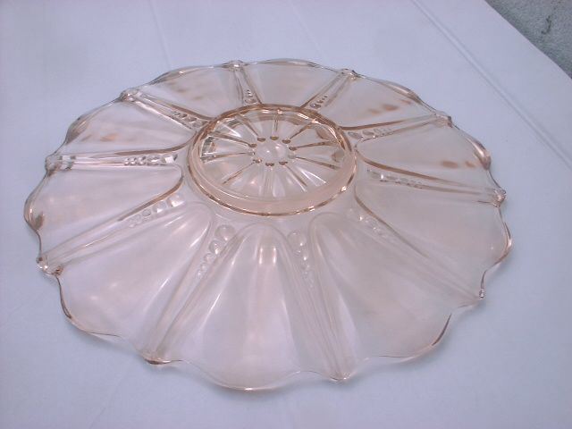 Oyster and Pearl Anchor Hocking Glass Platter,1938 1940  