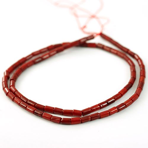 z3206 16 5*3mm Natural Red Sea Coral Gemstone Column Shape Loose 