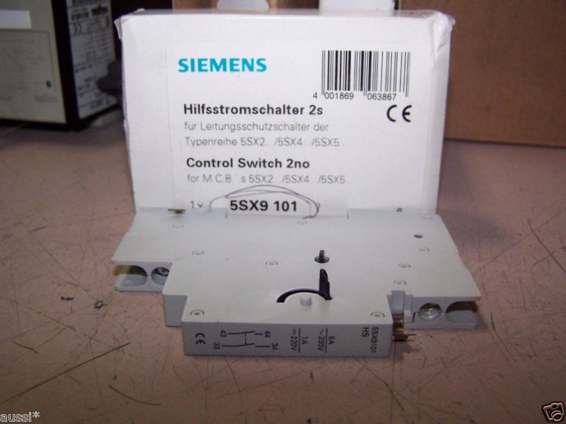 NEW SIEMENS 5SX9 101 CONTROL AUXILIARY CONTACT 2 NO  