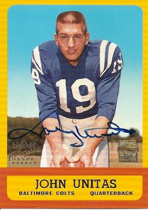 Johnny Unitas 2000 Topps Auto Autograph  