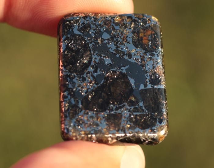 METEORITE GEM LIKE PALLASITE SEYMCHAN CABOCHON RARE  