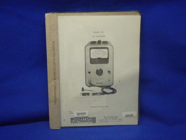 Boonton 91C RF Voltmeter Instruction Manual  