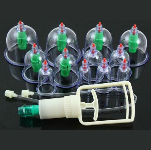 Chinese Medical 12 Body Cupping Set+6 magnets Point  