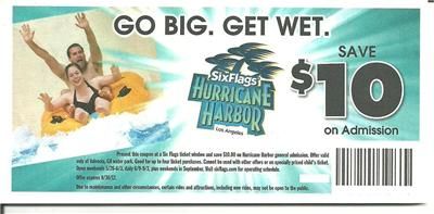   Magic Mountain $25 OFF up to 4 Tickets & $10 OFF Hurricane Harbor Park