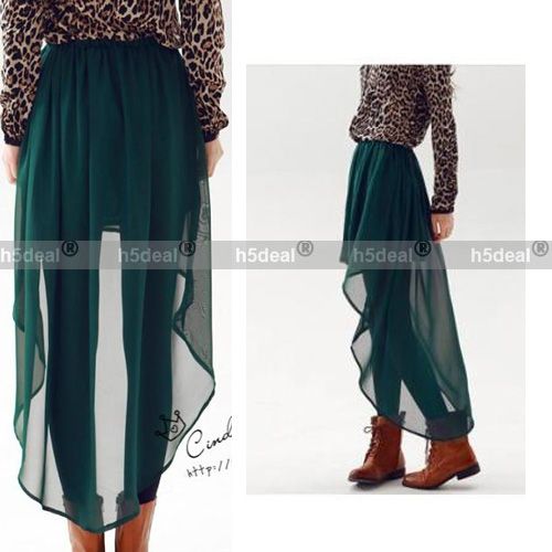   Chiffon Skirt Ladies Long Maxi Dress Elastic Waist 3 COLORS O  