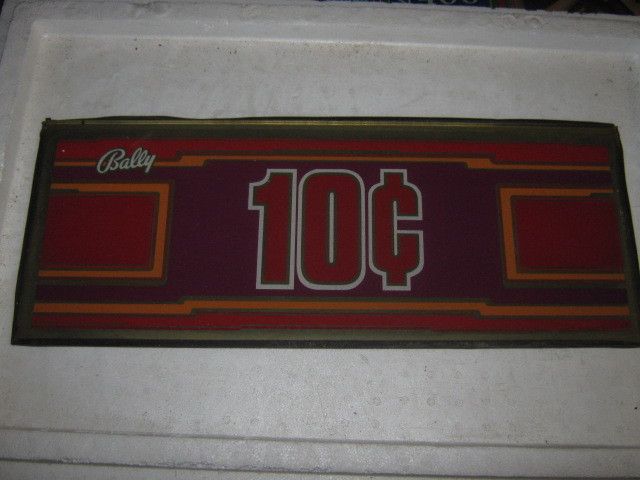 BALLY SLOT MACHINE GLASS   WIDE 10 CENT  