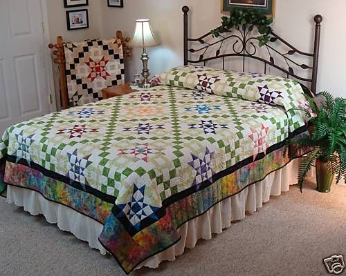 STARBURST Quilt Pattern in Sizes  Twin & Queen  