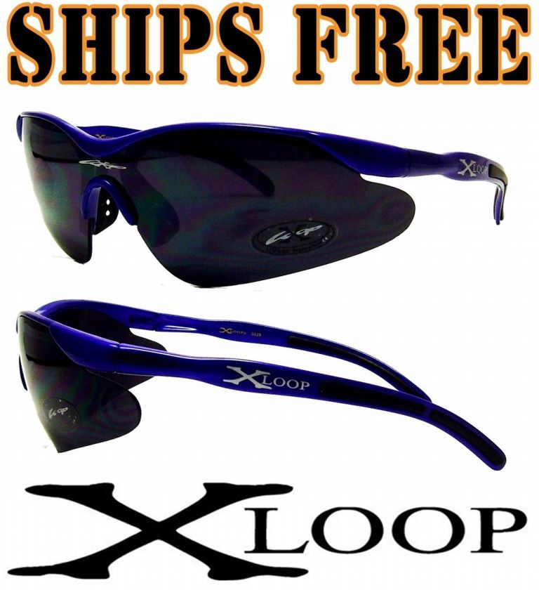 Xloop Mens Sunglasses Sport Golf Baseball Running X Loop Wrap Around 