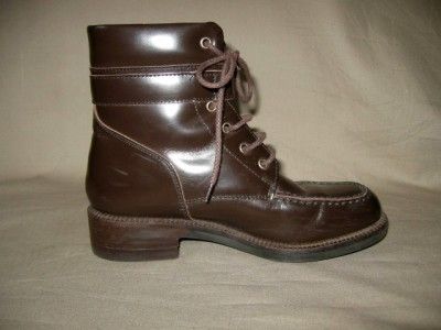 GUCCI Brown Lace Up Ankle Boots Size 6 WORN ONCE  