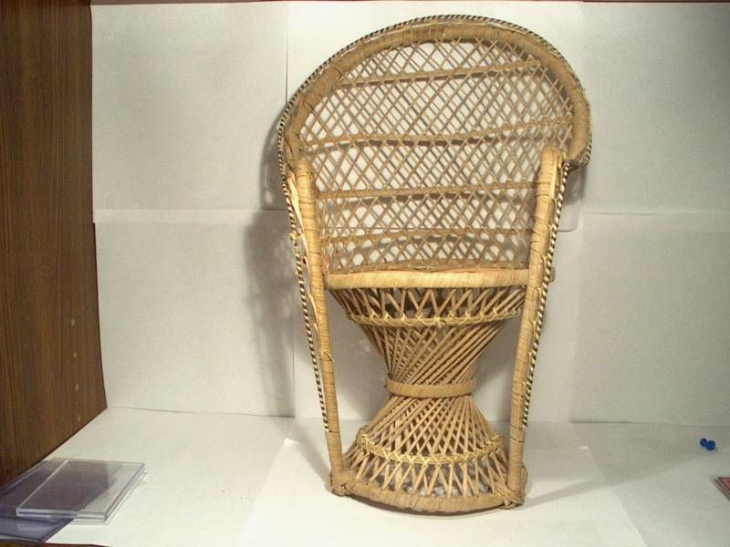 Teddy Bear Doll wicker chair  