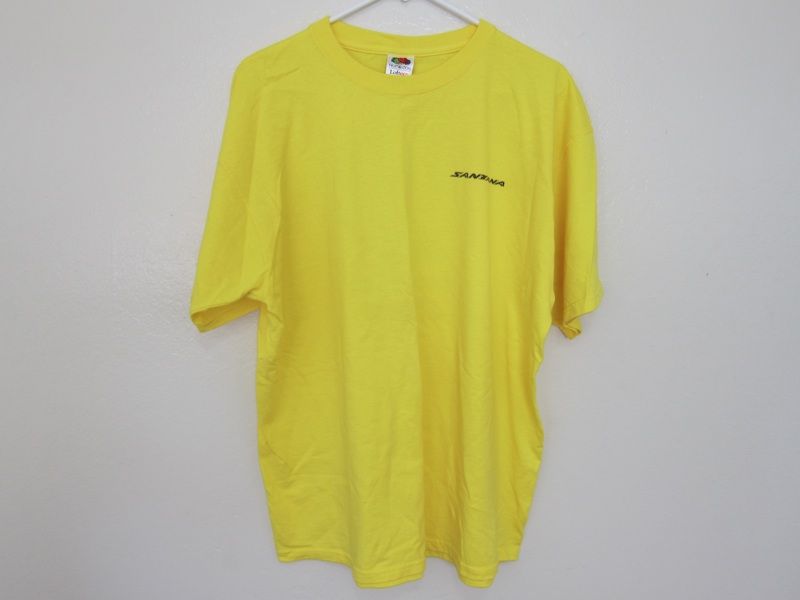 Santana Bicycles Isogrid 100% cotton t shirt XL tandem yellow  