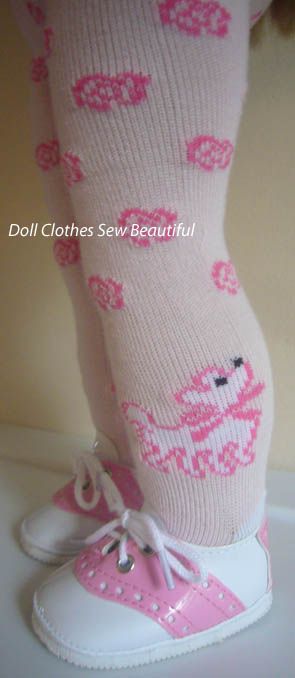 DOLL CLOTHES fits American Girl Pink Poodle Dog Tights  
