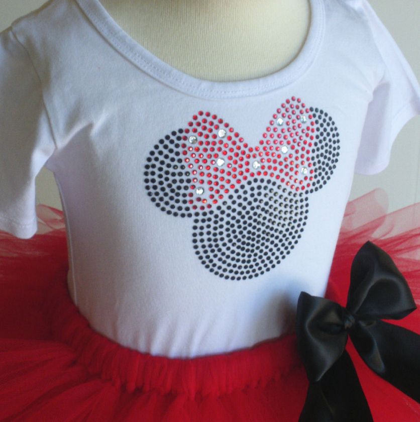 6X SS RED Minnie Mouse costume Disney dress tutu top  