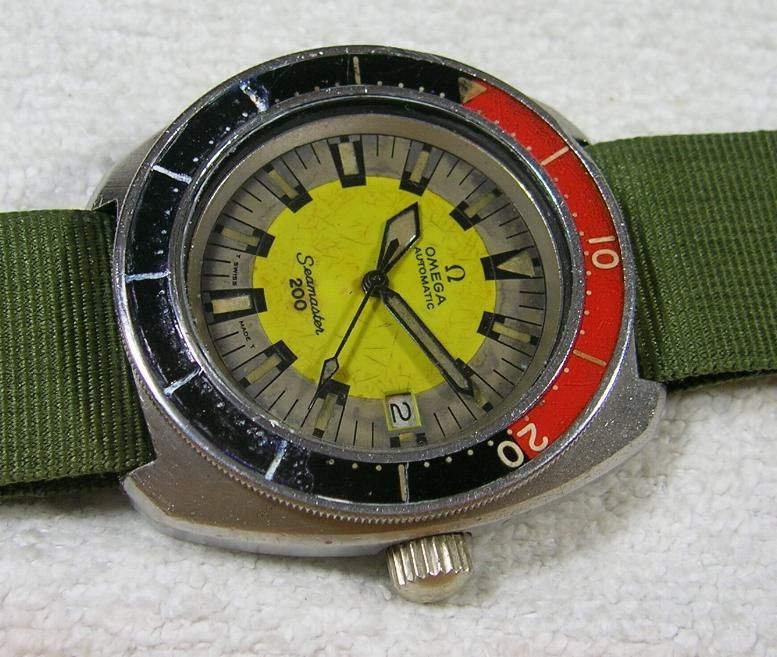 VINTAGE OMEGA SEAMASTER 200 BANANA DIAL DIVER WRISTWATCH 1960 CALIBRE 