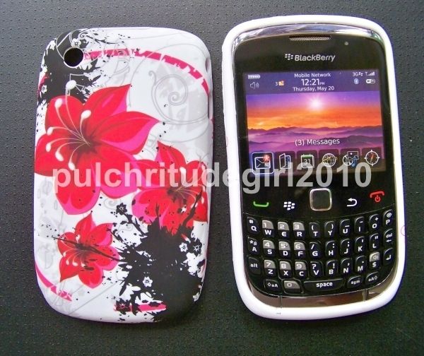   CASE COVER skin FOR BLACKBERRY CURVE 8520 8530 9300 flower 006#  